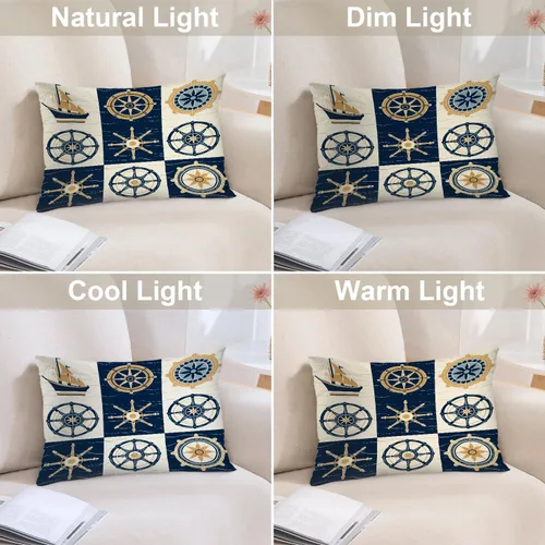 Vista 289 de Batmerry Autumn Pumpkin Templeton Throw Pillow Covers, Green Leaves Paths Forests Decorative Pillow Covers Digital Printing Blended for Couch Sofa