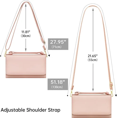 Vista 4 de GEEAD Bolsos cruzados pequeños de moda para mujer con ranuras para tarjetas, cuero sintético para mujer