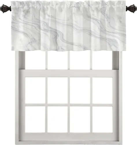 Vista 24 de Cortinas opacas de poliéster multicapa marrón con diseño de bosque natural, 2 unidades, 26 x 24 pulgadas