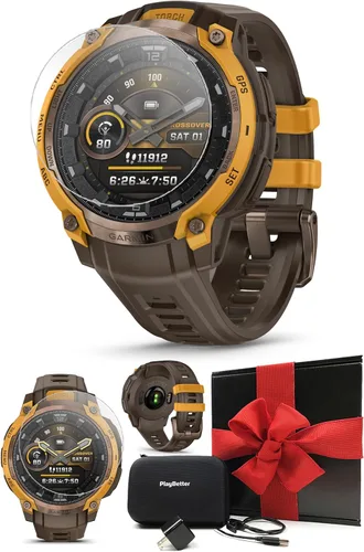 Vista 12 de Garmin Instinct Crossover Solar Tactical - Reloj inteligente híbrido resistente con manos analógicas y pantalla digital, caja de regalo con Negro