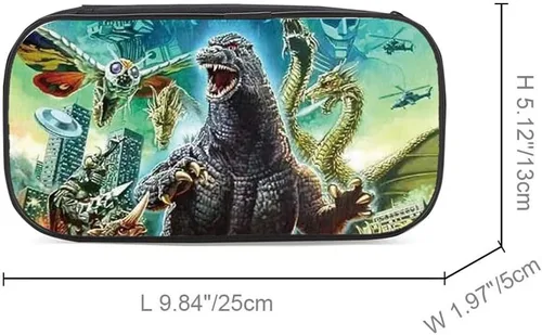 Vista 4 de MATMO Juego de mochila y lonchera de dinosaurio monstruo para niños, juego de mochila de dinosaurio 23-8