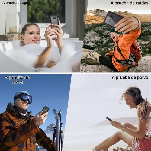 Vista 7 de Lanhiem Funda para Samsung Galaxy S10+ Plus, IP68 impermeable a prueba de polvo con protector de pantalla integrado, carcasa protectora resistente a