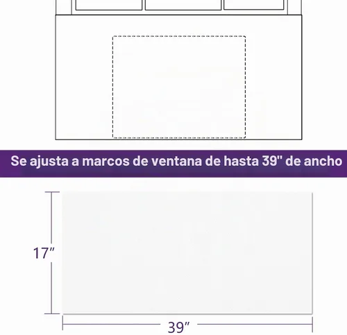 Vista 2 de Mxclimate Paneles laterales de espuma con aislamiento de CA para ventanas de aire acondicionado, 39 pulgadas de ancho, kit de sellado de ventana