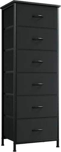 Vista 19 de Somdot - Cómoda para dormitorio con 3 cajones, organizador de almacenamiento con cajones de tela con contenedores de tela removibles para armario
