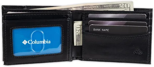 Vista 4 de Columbia Cartera de piel para hombre con capacidad extra