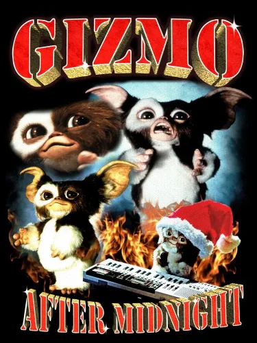 Vista 2 de Bioworld Gremlins Gizmo After Midnight - Camiseta negra para hombre