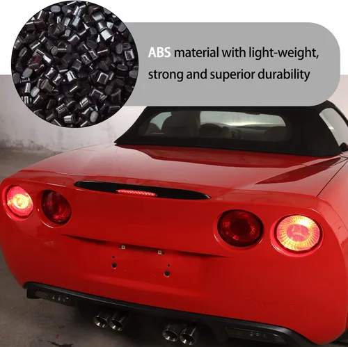 Vista 5 de Lcojicep Funda de cubierta de luz de freno trasera montada en alto para automóvil Compatible con Chevrolet Corvette C6 2005-2013, parche decorativo