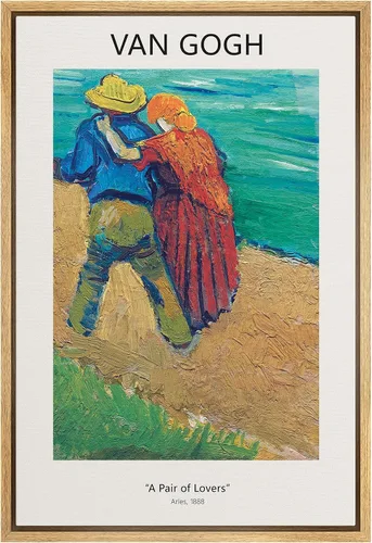 Vista 95 de SIGNWIN Lienzo enmarcado para pared, diseño de Vincent Van Gogh, un par de amantes, naturaleza, ilustraciones de área silvestre, bellas artes