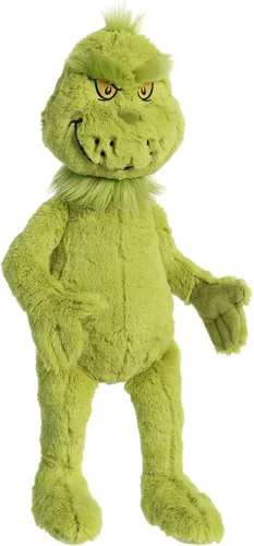 Vista 6 de Aurora® Figura de Dr. Seuss™ Grinch de Peluche - Peluche Oficialmente Licenciado para Juego Imaginativo - Perfecto para Niños y Adultos - Verde 50.8