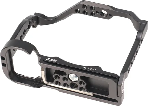 Vista 4 de Fotga Estabilizador de jaula de cámara con mango superior para Sony ZV-E1 sin espejo DSLR cámara video filmmaking, compatible con abrazadera Arca