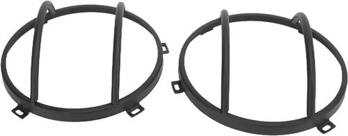 Vista 9 de Fydun Funda para parrilla de faros delanteros, par de protectores de hierro negro para Wrangler JK 2007-2017