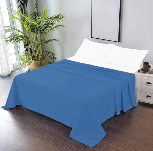 Vista 14 de TBM 1PC Solid Flat Sheet Smooth Touch Hotel Quality 100% Egyptian Cotton Perfectly Fit for Oversize and Extra Height Bed Solid 600 Thread Count