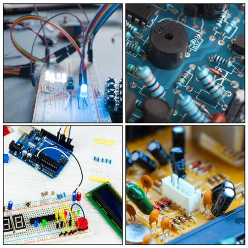 Vista 7 de Kit de 1400 piezas de componentes electrónicos básicos, condensador electrolítico, condensador cerámico, diodo LED, diodo común, resistencia