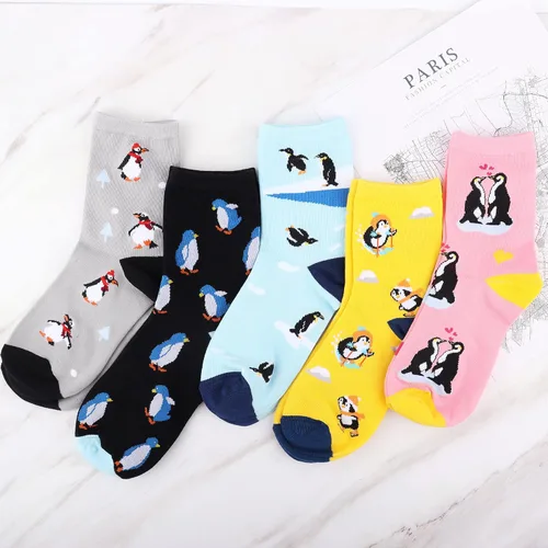 Vista 2 de Jeasona Calcetines de cerdo Boston Terrier con hongos y girasoles para mujer, regalos para mujer