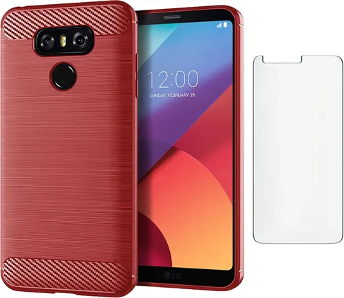 Vista 7 de Asuwish Funda compatible con LG G6 y protector de pantalla de vidrio templado, accesorios de celda, fundas protectoras de silicona para LGG6 ThinQ