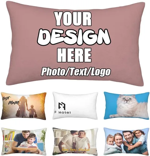 Vista 34 de Funda de almohada decorativa personalizada con foto de pareja, funda de cojín decorativo personalizada, fundas de almohada personalizadas