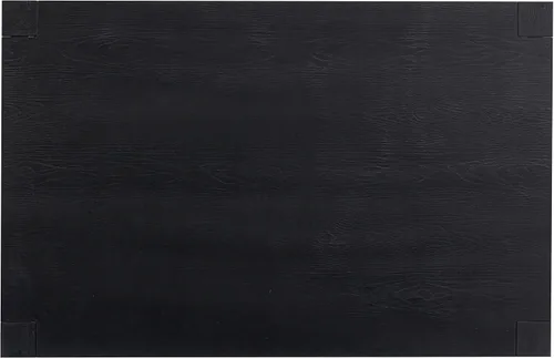 Vista 6 de NTC Block - Mesa de comedor moderna de 55 pulgadas, mesa rectangular para comedor, muebles de sala de estar, montaje sin esfuerzo, negro quemado