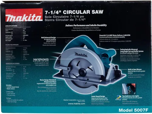 Vista 15 de Makita 5007F Sierra circular de 7-1/4 pulgadas