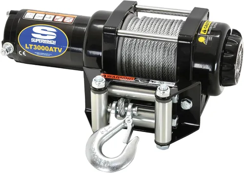 Vista 10 de Superwinch 1130220 LT3000ATV 12 VDC, cabrestante 1,360kg con guía de rodillo, placa de montaje, interruptor basculante en el manillar y control