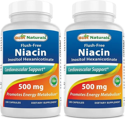 Vista 8 de Best Naturals Hexanicotinato de niacina inositol sin enrojecimiento 500 mg 180 Cápsulas