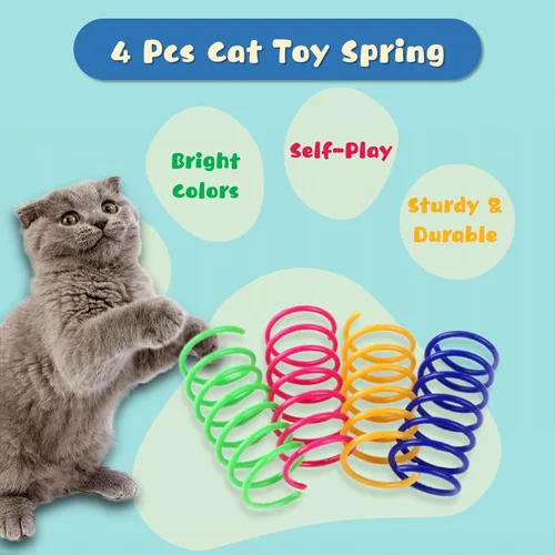 Vista 4 de 30 piezas de bolas de pompón de gato premium silenciosas, bolas de juguete de colores surtidos y suaves interactivas (3 cm), con 4 piezas de juguete
