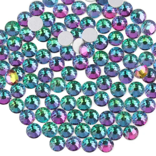 Vista 52 de Beadsland 1440 diamantes de imitación de cristal con parte trasera plana, gemas redondas, ámbar, SS3, 0.047-0.055 in