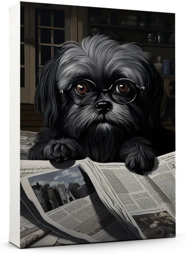 Vista 76 de Thuan Affenpinscher - Póster de lienzo con tus fotos, arte de pared para decoración del hogar, regalo conmemorativo para amantes de las mascotas