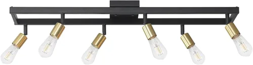 Vista 13 de Globe Electric Iluminación de riel de 5 luces, cabezales ajustables, barra de pista regulable negra mate de 36 pulgadas para iluminación moderna