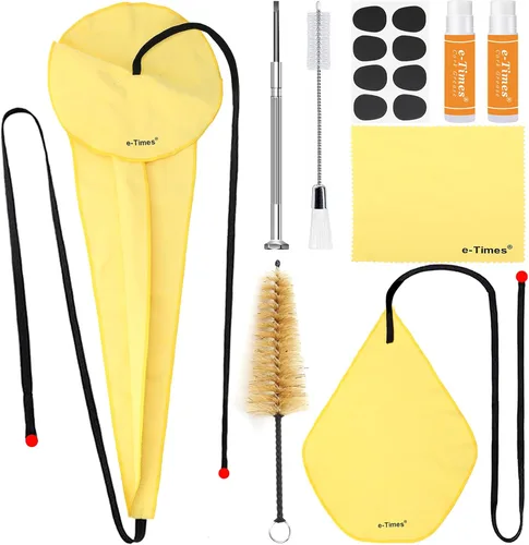 Vista 14 de Kit de limpieza de flauta, juego de cuidado de flauta, varilla de limpieza de flauta con 4 paños de limpieza de flauta, juego de cuidado