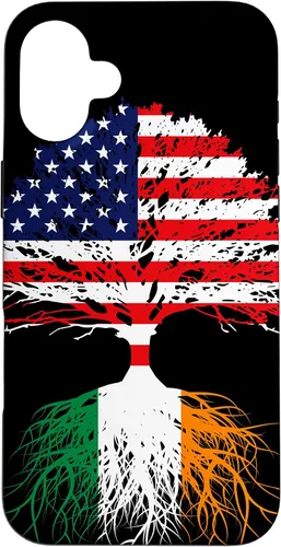 Vista 22 de iPhone 16 Ireland Born Irish Family Roots Irish American US Flag Gift Case