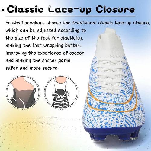 Vista 5 de Tacos de fútbol para niños y niñas, zapatos de fútbol para césped AGFG