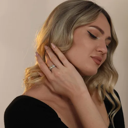 Vista 3 de POPLYKE Anillos giratorios giratorios de plata de ley para mujer, para aliviar el estrés, regalo