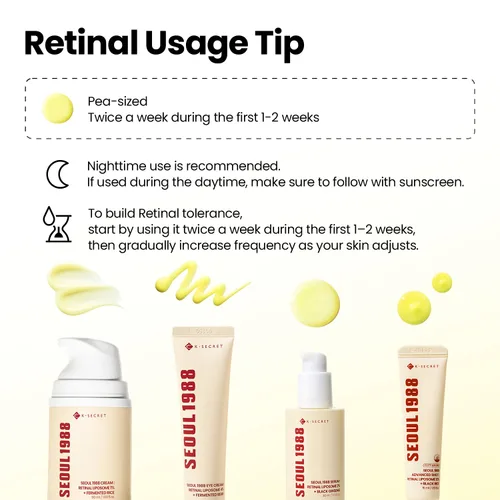 Vista 6 de K-SECRET SEOUL 1988 Crema de ojos retinianos Liposoma retinal 4% para el cuidado de ojeras y patas de gallo niacinamida, bakuchiol y frijol