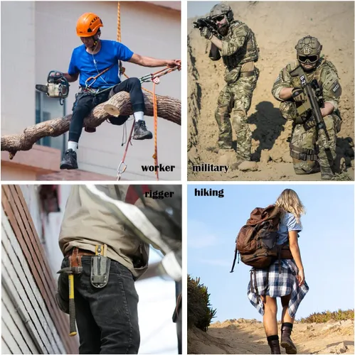 Vista 5 de Cinturones tácticos para hombre con hebilla de liberación rápida resistente