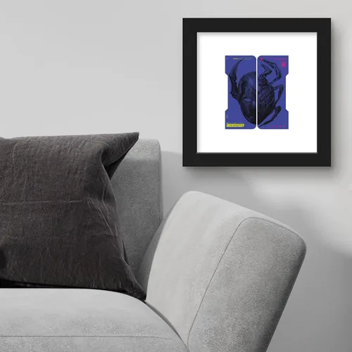 Vista 3 de Trends International Gallery Pops DC Comics Blue Beetle - Póster de pared de biotecnología alienígena, 12 x 12 pulgadas, versión de marco negro