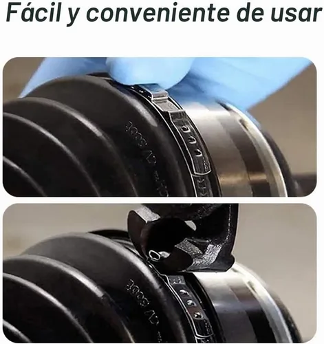 Vista 5 de Kit de 10 abrazaderas de arranque CV, herramienta de abrazadera de arranque de eje CV de acero inoxidable, herramienta de bandas de arranque CV