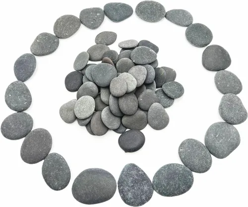 Vista 2 de lifetop 50 rocas de pintura, rocas naturales para bricolaje, rocas planas y suaves para artes, manualidades, decoración, rocas medianas y pequeñas