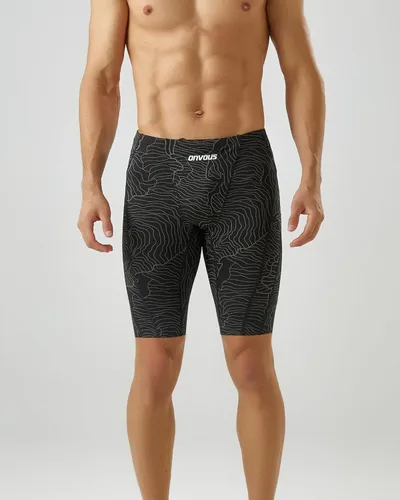Vista 2 de Onvous Durable Lite Men's Swim Jammer Racing & Training Swimsuit Fast, Flexible, Comfortable