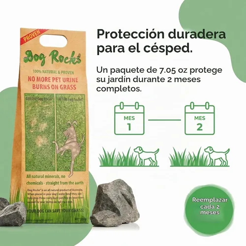 Vista 6 de Rocas para perros, para prevenir marcas de quemaduras del césped, en un suministro de 2 meses