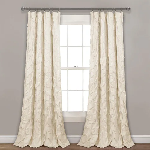 Vista 8 de Juego de edredón Lush Décor modelo Ravello estilo elegante desgastado pintuck de color blanco, set de 5 piezas de edredón y fundas de almohada