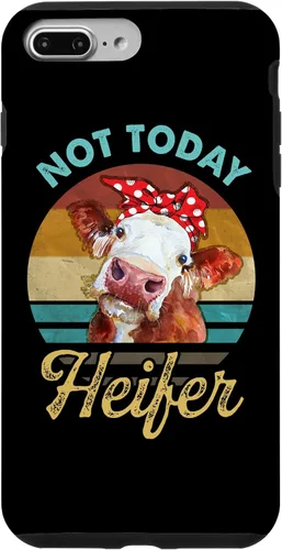 Vista 9 de iPhone 15 Vintage Not Today Heifer Cute Cow Gift For Women Men Farmer Case