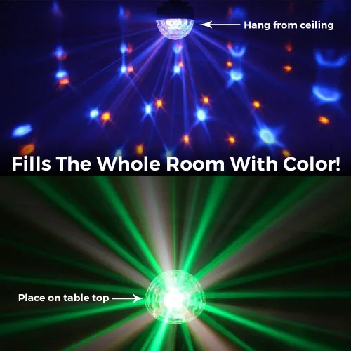 Vista 3 de Bola de discoteca LED - DMX y luz de fiesta RGB controlada por sonido