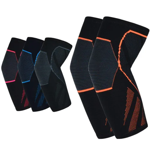Vista 12 de Protectores de brazo y manga de compresión de codo (1 par), coderas de tenis para tendinitis y codo de tenista, mangas de soporte de brazo