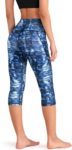 Vista 3 de ODODOS - Leggings de yoga de cintura alta con bolsillos para mujer, pantalones de yoga deportivos con control de abdomen, no se transparentan