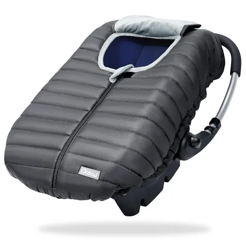 Vista 7 de Orzbow Funda de asiento de automóvil de invierno para bebé, funda de asiento de automóvil para bebé para niños y niñas, fundas de asiento de Negro
