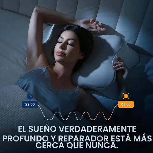 Vista 8 de Almohada cervical para el dolor de cuello, espuma viscoelástica ergonómica para personas que duermen de lado y espalda