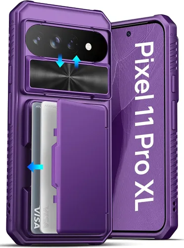 Vista 9 de ATATOO Funda tipo cartera para Google Pixel 10 Pro XL, tarjetero integrado (3-5 tarjetas) [bloqueo RFID] y cubierta de cámara deslizante, protección