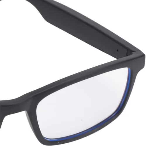 Vista 9 de Lentes inteligentes, Bluetooth 5.3 con filtro de luz azul, micrófono integrado, asistente de voz táctil, gafas de música para ciclismo al aire