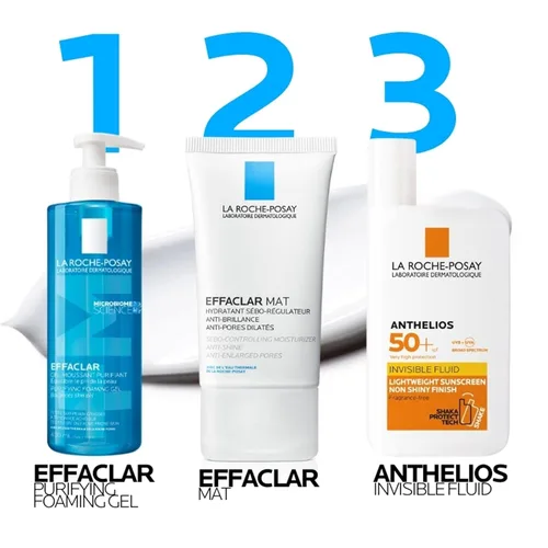 Vista 9 de La Roche-Posay Effaclar Mat, hidratante diario para pieles grasas, reduce visiblemente el aspecto de los poros, hidratante matificante sin aceite