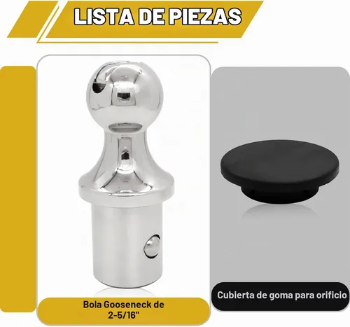 Vista 7 de 60601 - Bola de enganche de cuello de cisne con sistema de disco, compatible con Dodge RAM 2500 3500 2013-2025, bola de cuello de cisne de 2-5/16